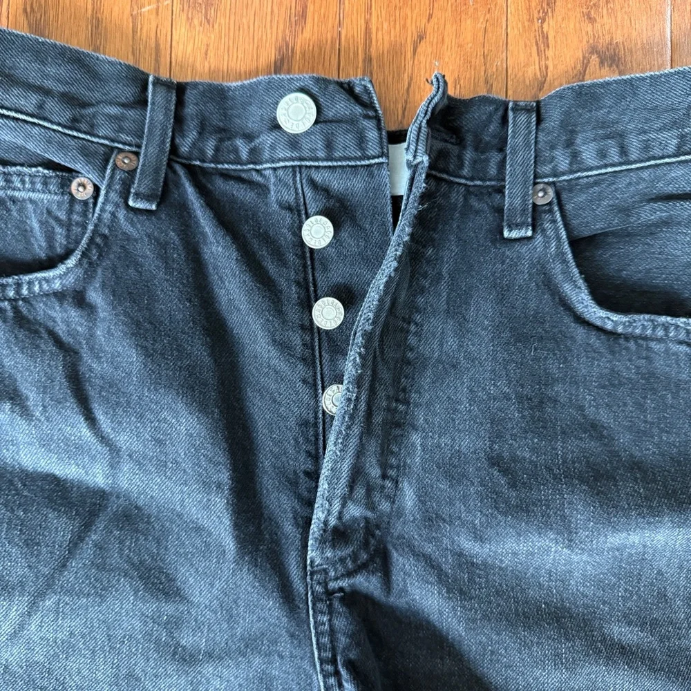Agolde Black Denim Dee Shorts - Picture 2 of 5